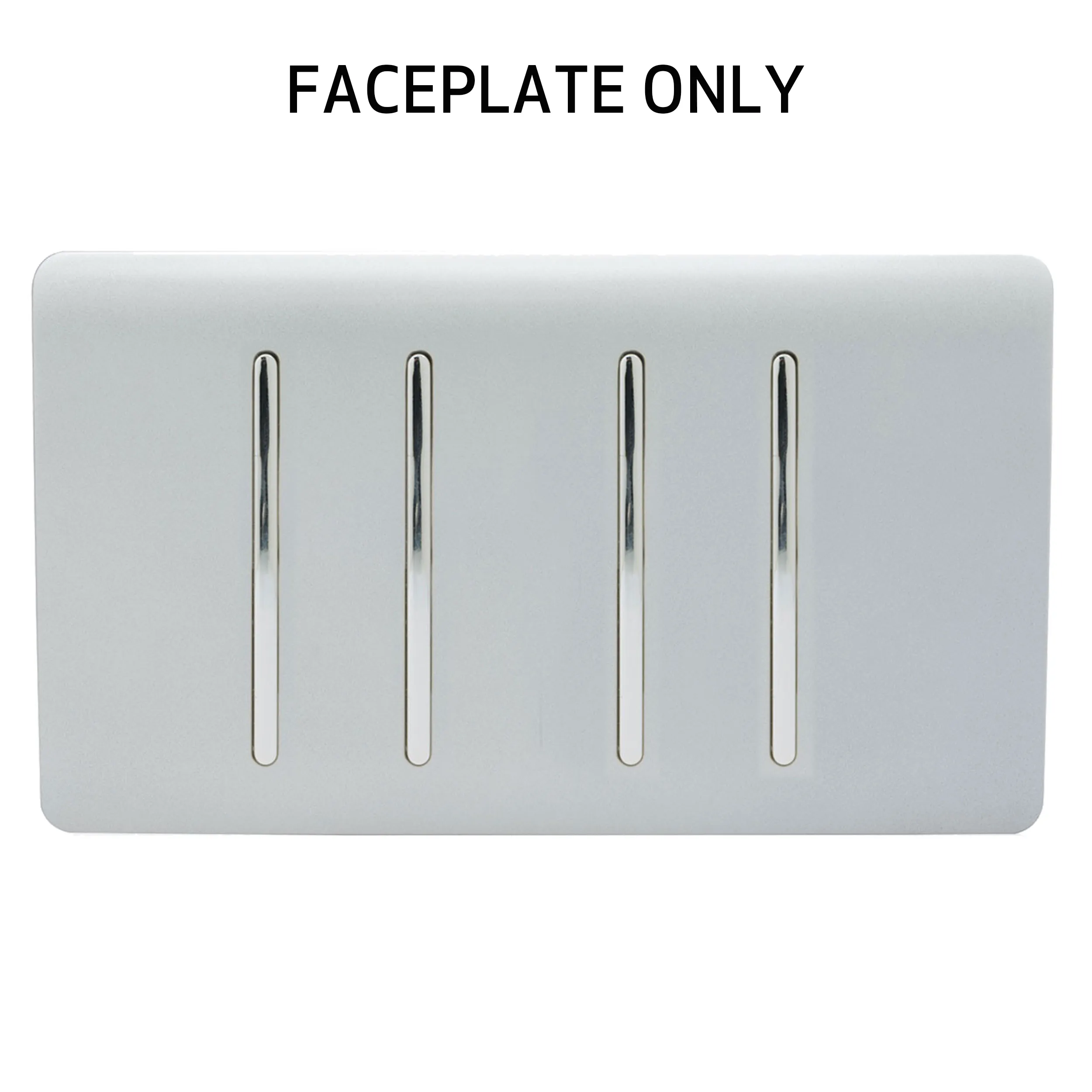 Platinum Silver Spare Plate Wiring Accessories Trendi Decorative Screwless